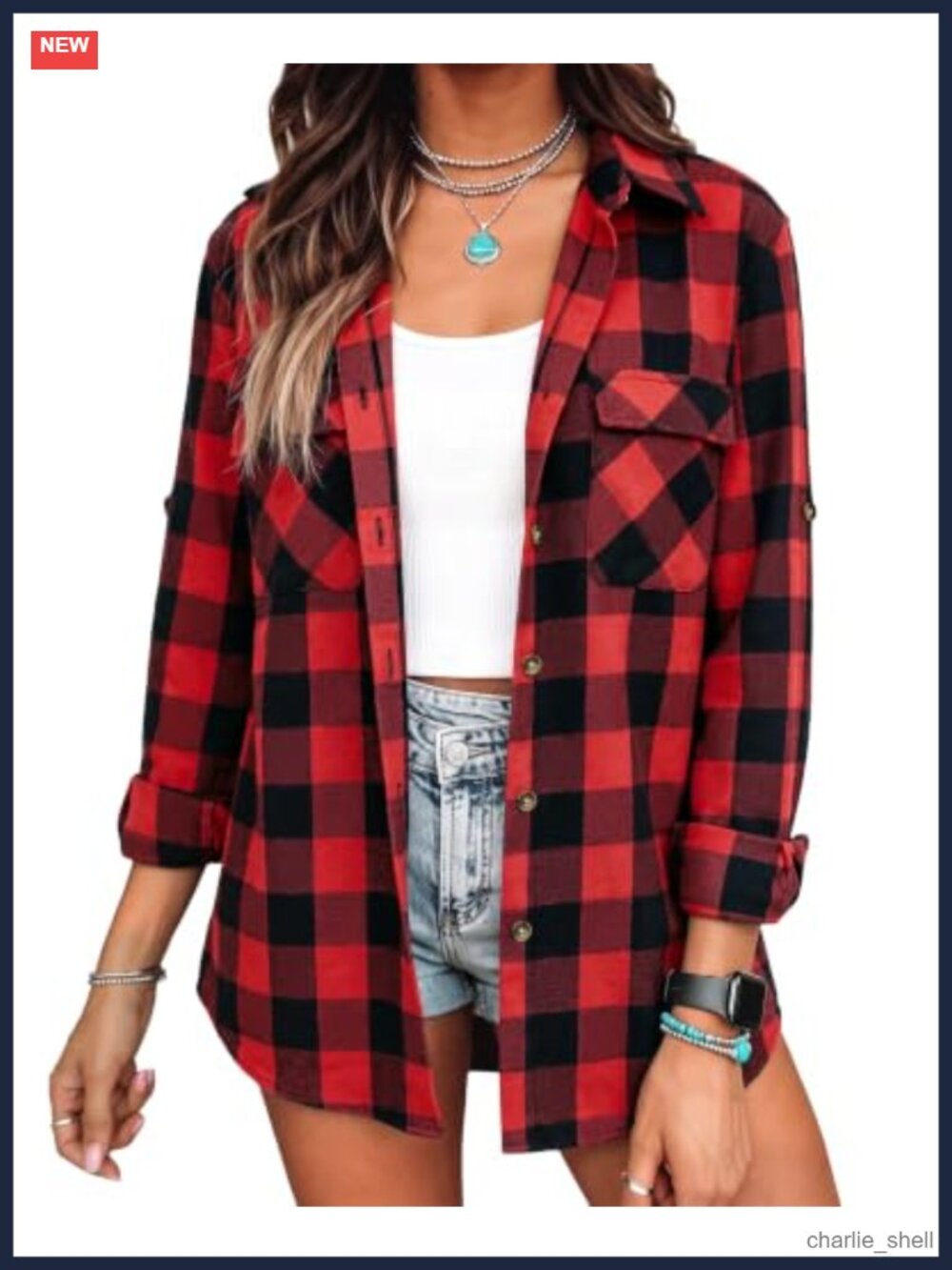 Plaid Flannel Button Down Shirt